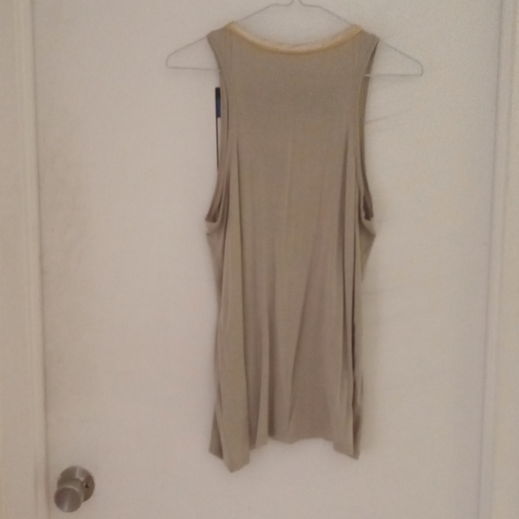 Tahari Petite "grey/beige" tank top size XL - Picture 2 of 5